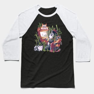 Gaming Panda with friends Baseball T-Shirt